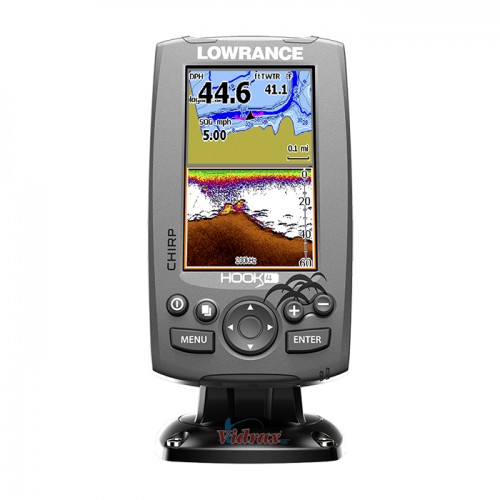 Цветен Сонар/GPS Hook-4 с 83/200 455/800 kHz Сонда - Lowrance